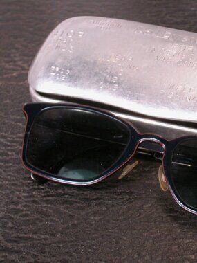 La Eyeworks Nile Dark Blue Metal Craft Fashion Eyeglasses Frames RX